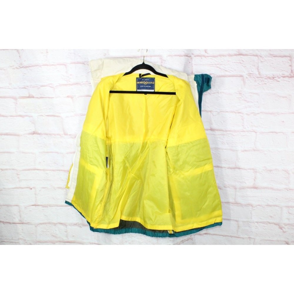 Vintage 80s Henri Lloyd Natique Sailing Multicolor Full Zip Rain Work Jacket M - Picture 7 of 11